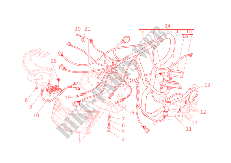 HEADLIGHT & WIRING HARNESS for Ducati ST4 S 2005