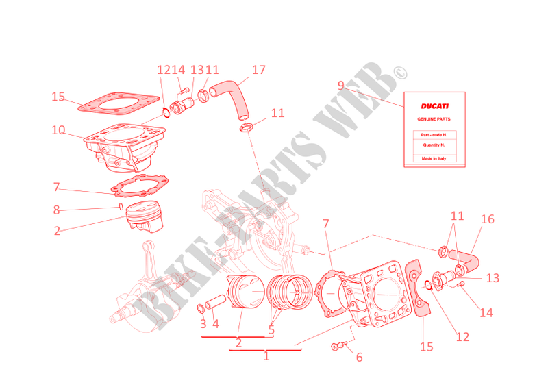 CYLINDERS   PISTONS for Ducati ST3 2004