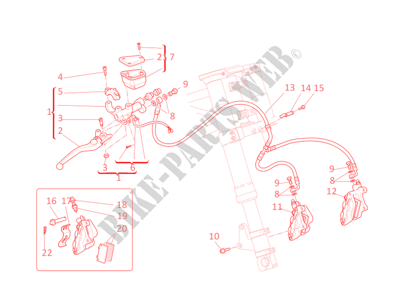 FRONT BRAKE SYSTEM for Ducati ST4 S 2004