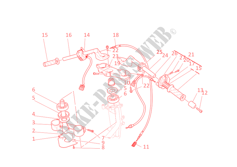 HANDLEBAR & CONTROLS for Ducati ST4 S 2002