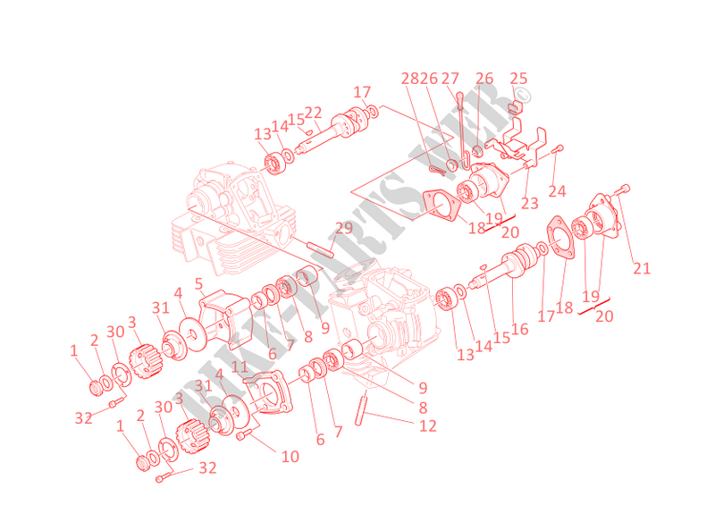 CYLINDER HEAD: TIMING SYSTEM for Ducati ST2 2001