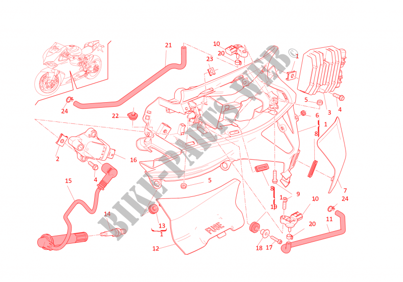 LEFT WIRING HARNESS for Ducati 1299 Panigale  2016