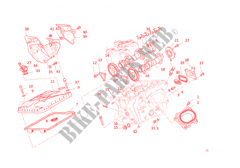 VERTICAL CYLINDER HEAD   TIMING SYSTEM for Ducati 1299 Panigale  2016