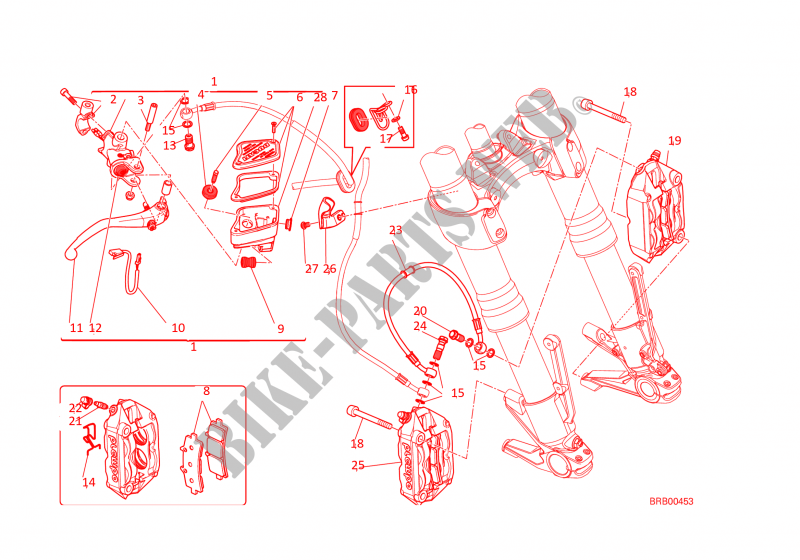 FRONT BRAKE SYSTEM for Ducati Diavel Carbon 2016