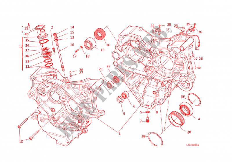 HALF CRANKCASES for Ducati Diavel Carbon 2016