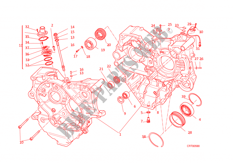HALF CRANKCASES for Ducati Monster 1200  2016