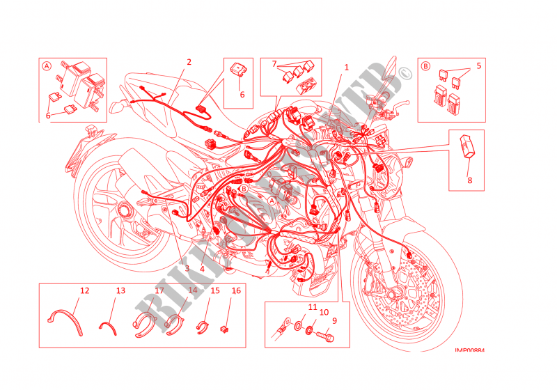 WIRING HARNESS for Ducati Monster 1200  2016