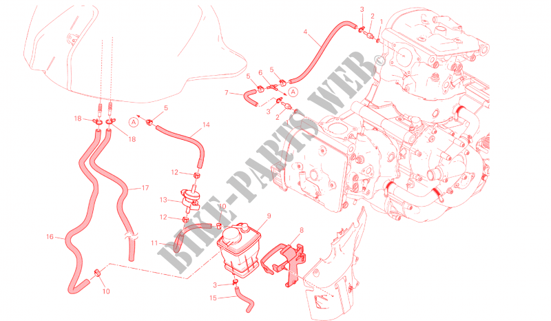 EVAPORATIVE EMISSION SYSTEM (EVAP) for Ducati Monster 1200 R 2016