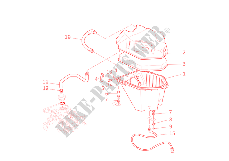 AIR INDUCTION & OIL BREATHER for Ducati Multistrada 620 2006