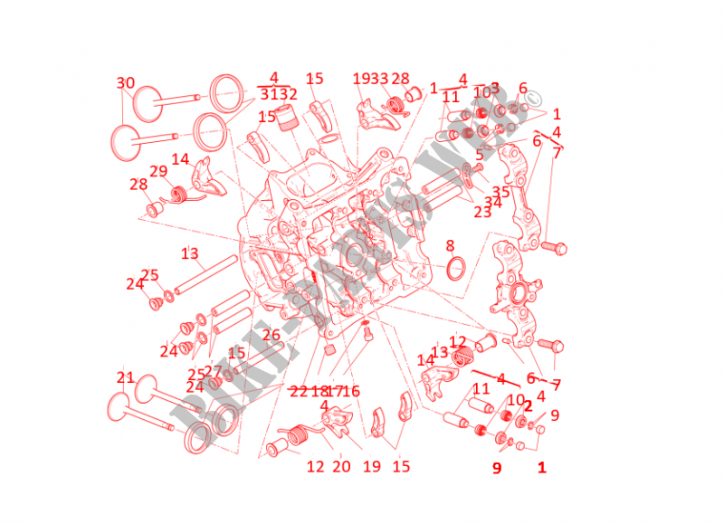 HORIZONTAL CYLINDER HEAD for Ducati Panigale R 2016