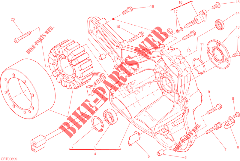 COUVERCLE GENERATEUR for Ducati Scrambler Full Throttle 2017
