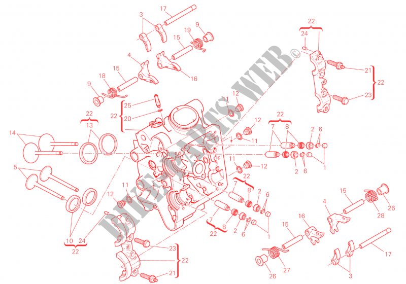 HORIZONTAL CYLINDER HEAD for Ducati XDiavel 2016