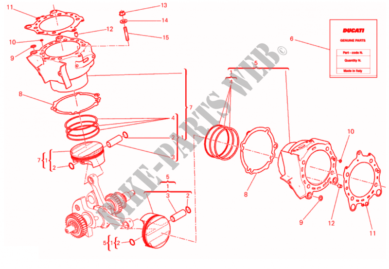 CYLINDERS   PISTONS for Ducati XDiavel  2017