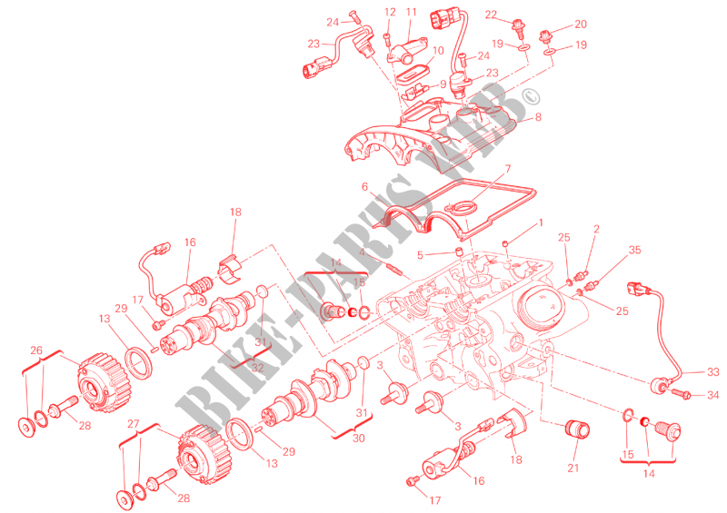 VERTICAL CYLINDER HEAD   TIMING SYSTEM for Ducati XDiavel S 2016