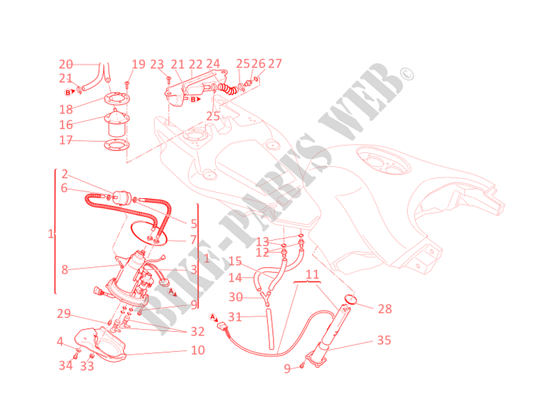 FUEL SYSTEM for Ducati Multistrada 1000 DS 2006