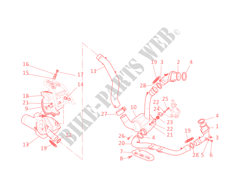 EXHAUST SYSTEM for Ducati Multistrada 1000 DS 2005
