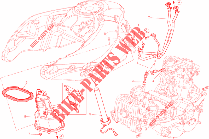 FUEL PUMP for Ducati Multistrada 1200 S TOURING D-AIR 2014