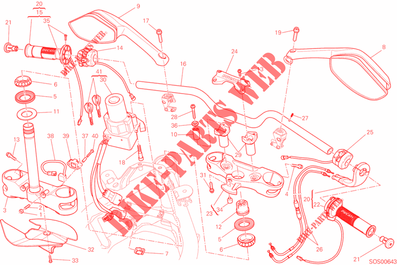 HANDLEBAR for Ducati Multistrada 1200 S TOURING D-AIR 2014
