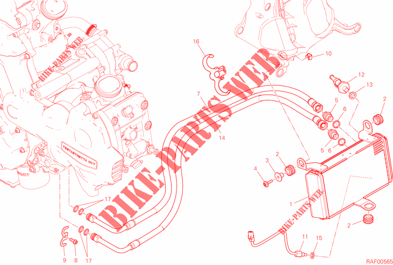 OIL COOLER for Ducati Multistrada 1200 Touring 2015