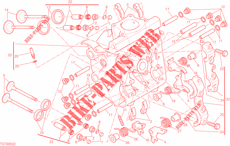 HORIZONTAL CYLINDER HEAD for Ducati Monster 821 DARK 2015