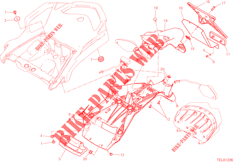 NUMBER PLATE HOLDER for Ducati Multistrada 1260 Enduro 2019