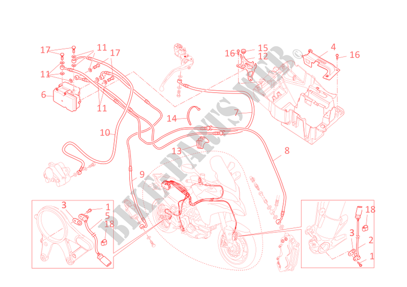 ANTILOCK BRAKING SYSTEM (ABS) for Ducati Multistrada 1200 ABS 2011