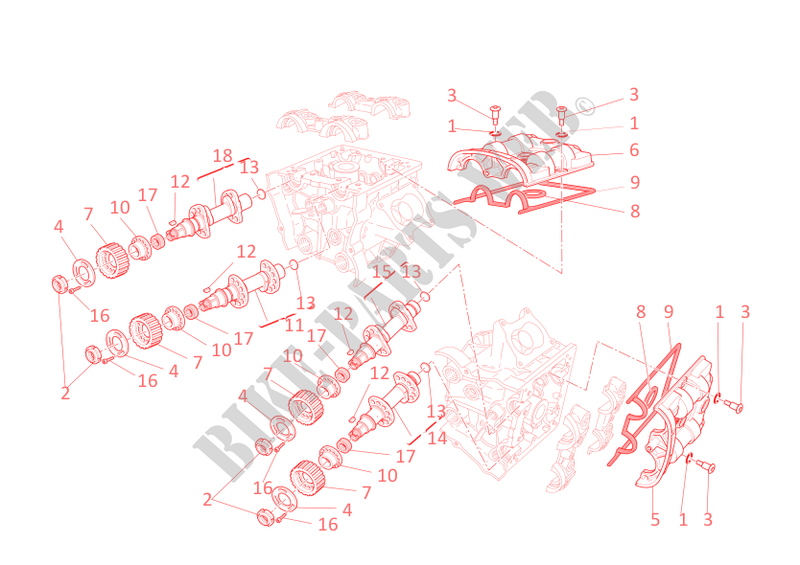 CYLINDER HEAD: TIMING SYSTEM for Ducati Multistrada 1200 ABS 2011