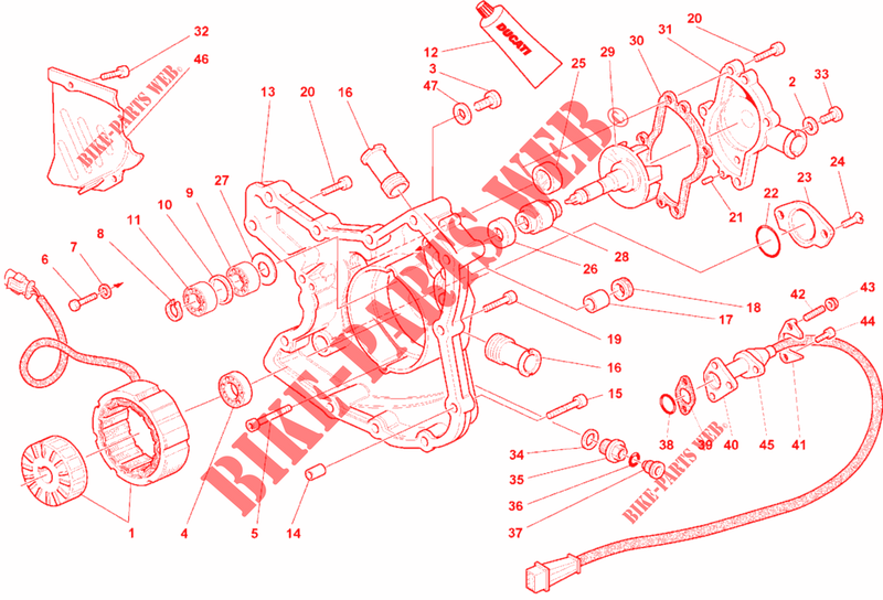 ALTERNATOR / COVER for Ducati 748 SPS 1999