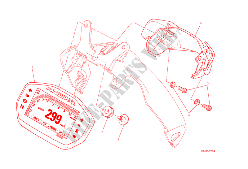 INSTRUMENT PANEL for Ducati Monster 1200 2014