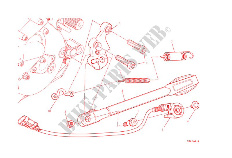 SIDE STAND for Ducati Monster 1200 2014