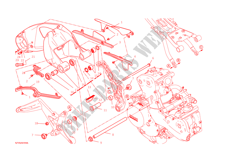 SWINGARM for Ducati Monster 1200 2014