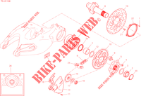 REAR WHEEL HUB   DISC   CHAIN for Ducati Multistrada 1260 S Pikes Peak 2020