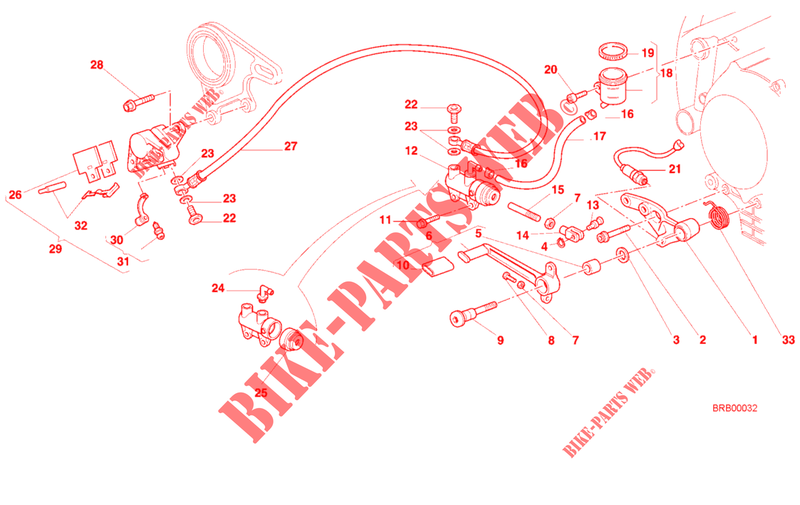 REAR BRAKE SYSTEM for Ducati 748 2001