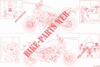 WARNING LABEL for Ducati Monster 1200 25° Anniversario 2019