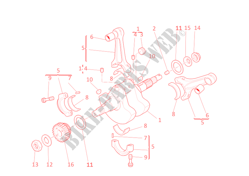 CONNECTING RODS for Ducati Monster 696 2012