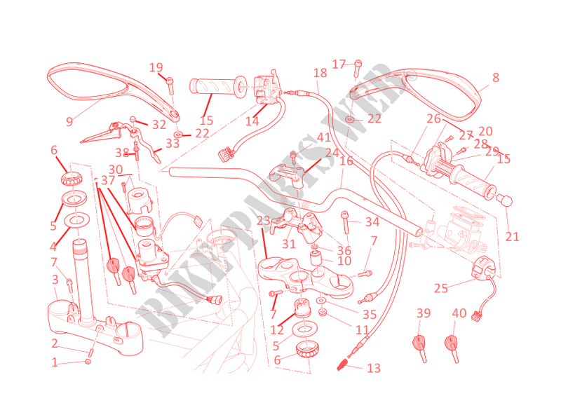 HANDLEBAR & CONTROLS for Ducati Monster 696 2012