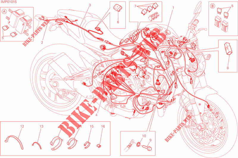 WIRING HARNESS for Ducati Monster 821 DARK 2017