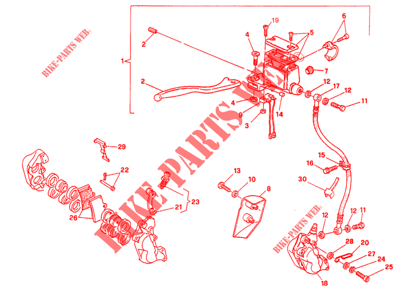 FRONT BRAKE SYSTEM for Ducati 600 SS 1991