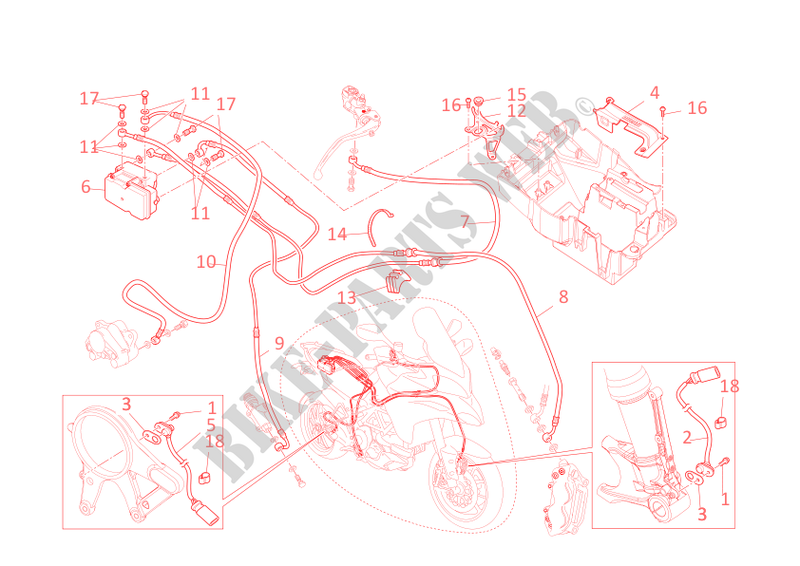 ANTILOCK BRAKING SYSTEM (ABS) for Ducati Multistrada 1200 S Touring 2011