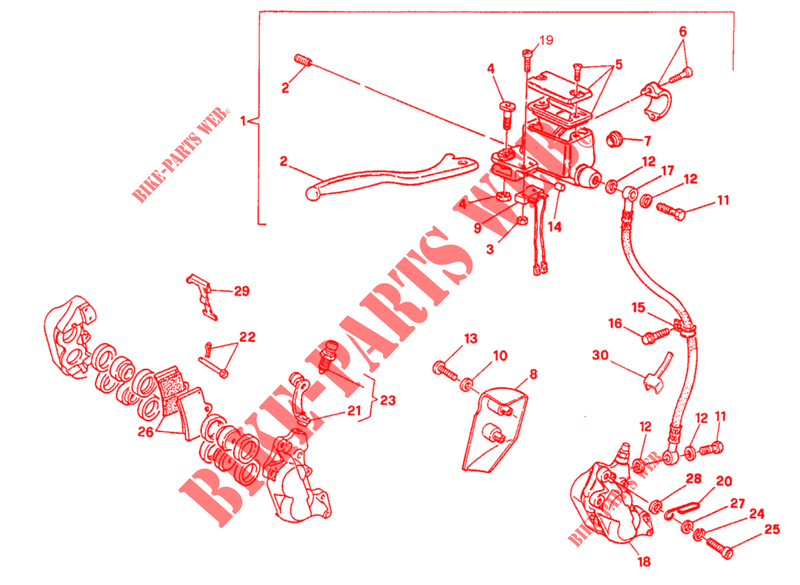 FRONT BRAKE SYSTEM for Ducati 600 SS 1993