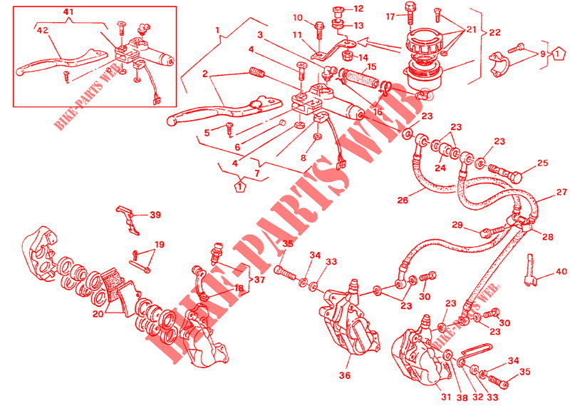 FRONT BRAKE SYSTEM (DM 012263) for Ducati 900 SS 1994