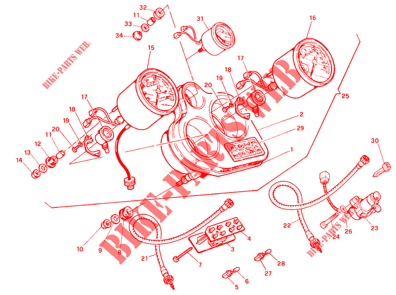 SPEEDOMETER (DM 016056>) for Ducati 900 SS 1994