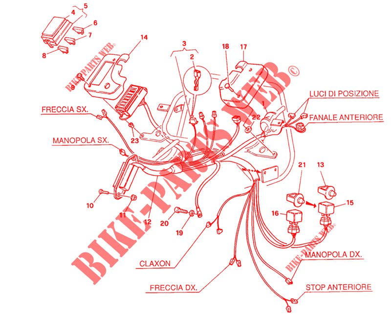 WIRING HARNESS (DM 016056) for Ducati 900 SS 1994