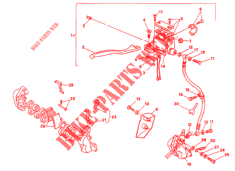 FRONT BRAKE SYSTEM for Ducati 600 SS 1994