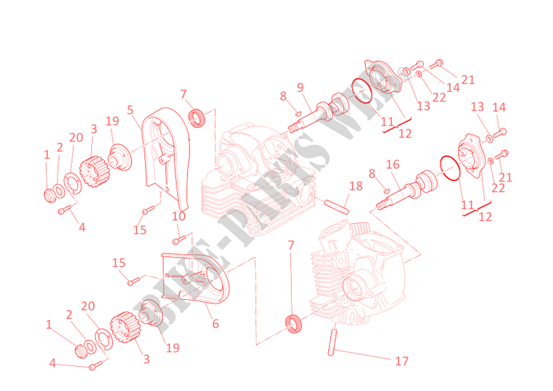 CYLINDER HEAD: TIMING SYSTEM for Ducati Monster 696 2011