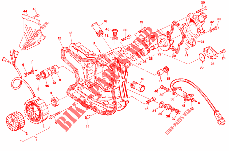 ALTERNATOR / COVER for Ducati 907 I.E. 1992