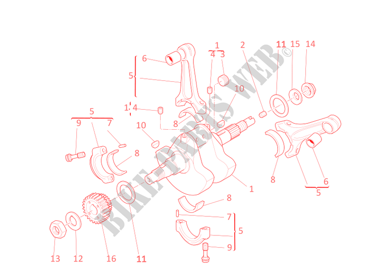 CONNECTING RODS for Ducati Monster 696 2010
