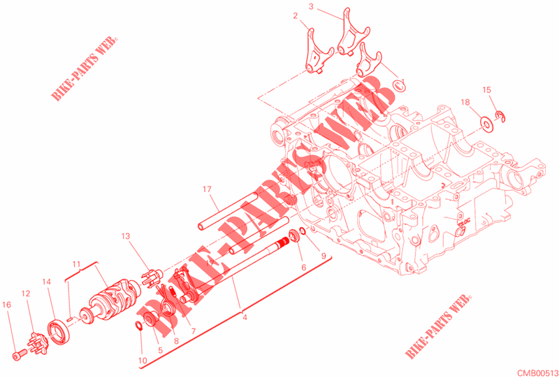 GEAR SHIFTING MECHANISM for Ducati Panigale V4 1100 25° Anniversario 916 2020