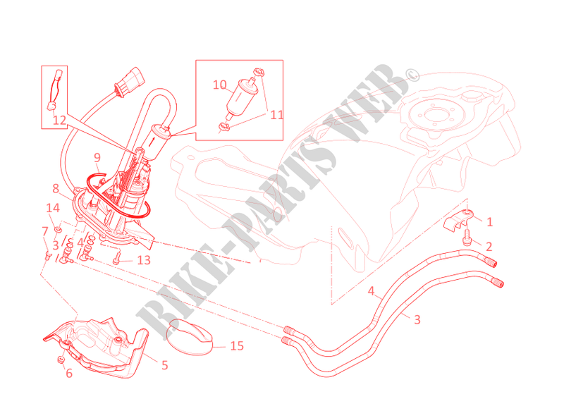 FUEL SYSTEM for Ducati Monster 696 ABS 2010