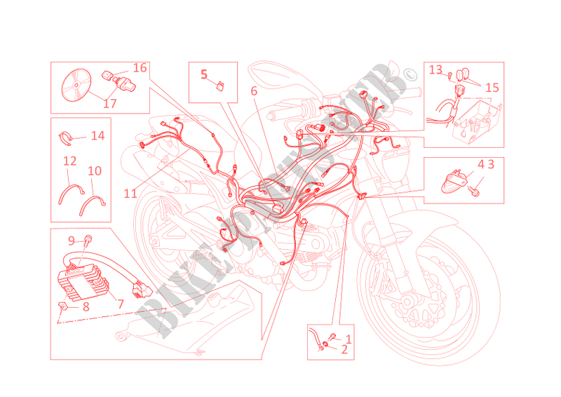 WIRING HARNESS for Ducati Monster 696 ABS 2010